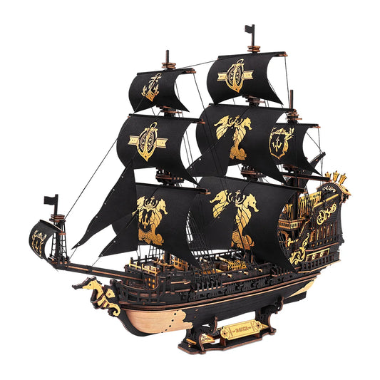 Baroque Seahorse Warship 3D Wooden Puzzle Kit - Artsystoria®