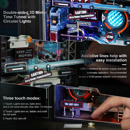 Cyberpunk Marble Run Puzzle