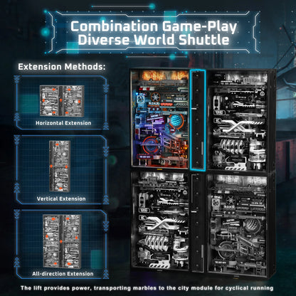 Cyberpunk Marble Run Puzzle